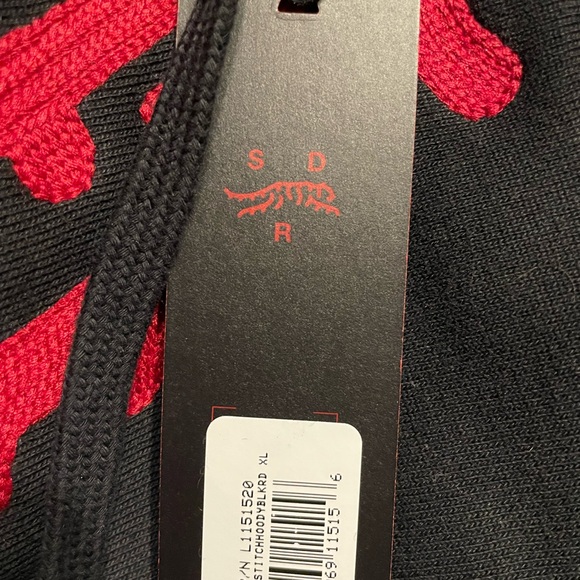 Sun Day Red Luare Chain Stitch Hoodie Mens XL - Picture 6 of 8